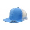 Flat-peak trucker cap - mod. 4138:Sky blue, Polyester, White